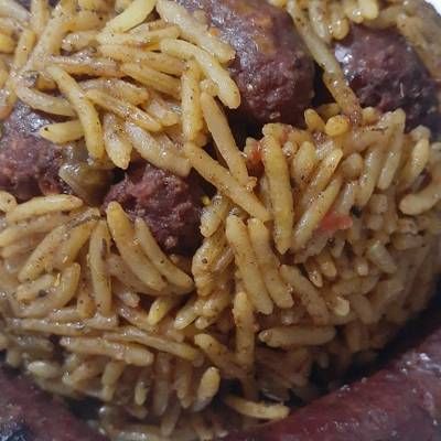 Basmati rice with sausage