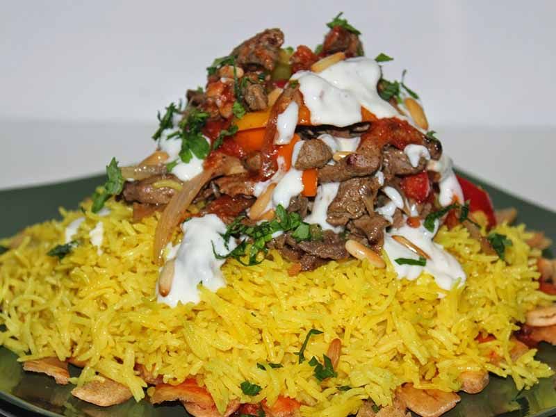 Chicken Shawerma And Mozzarella Cheese Basmati Rice