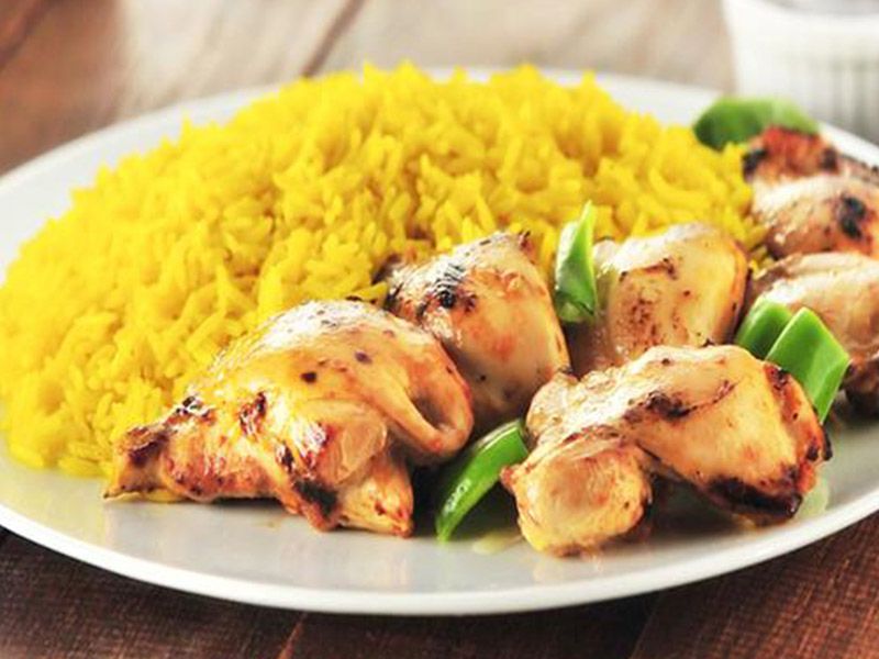 Basmati Rice With Shish Tawook