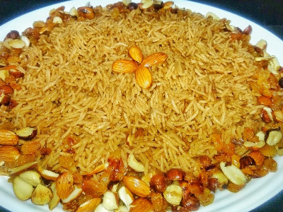 Basmati rice with nuts