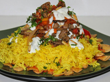 Rice With Meat Shawerma Platter