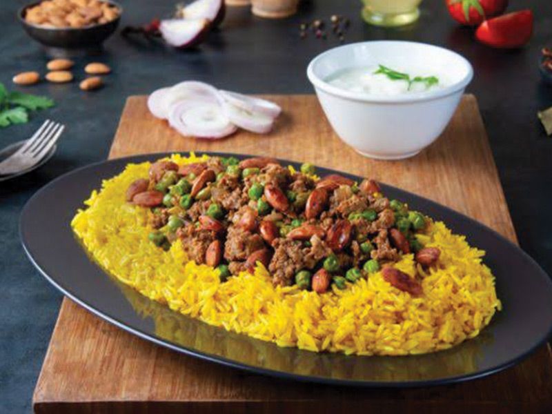 Fried Meat Cubes White Rice