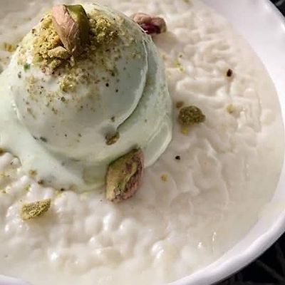 Rice pudding, ice cream
