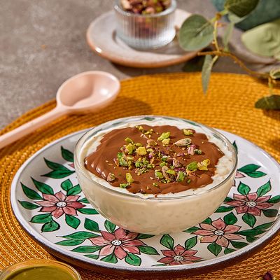 Nutella rice with nuts
