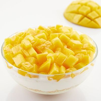 pudding rice with mango