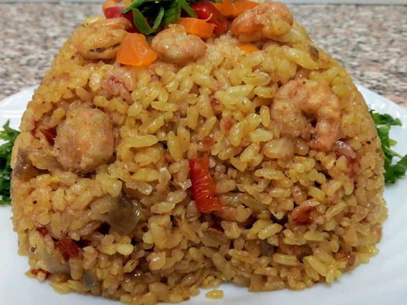 Small Shrimp Rice Platter