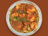 Rice with shrimp fajita