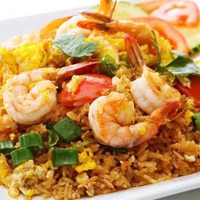 Shrimp fajita rice