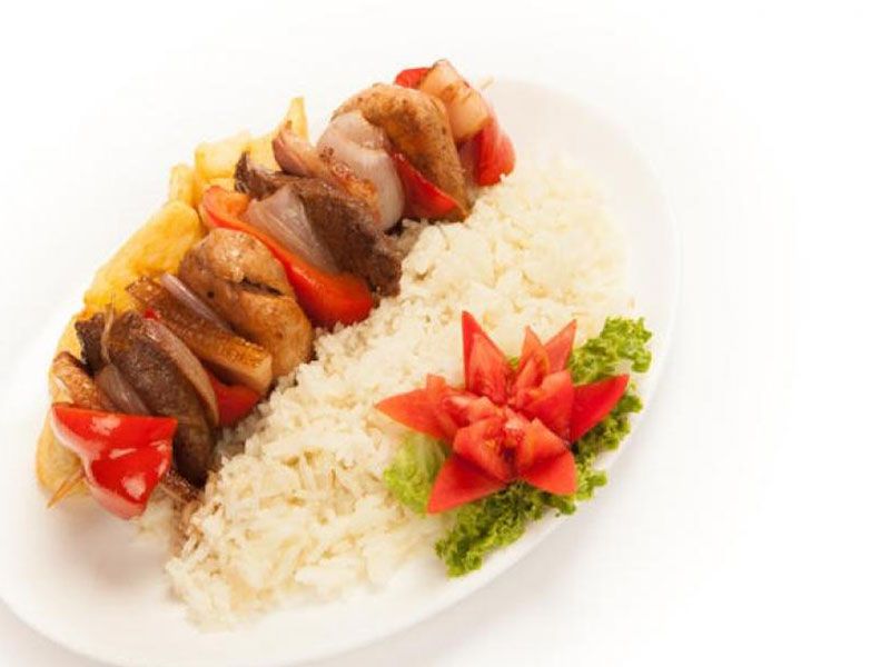 Rice With Shish Tawook