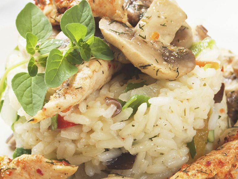 Rice With Chicken And Mushroom