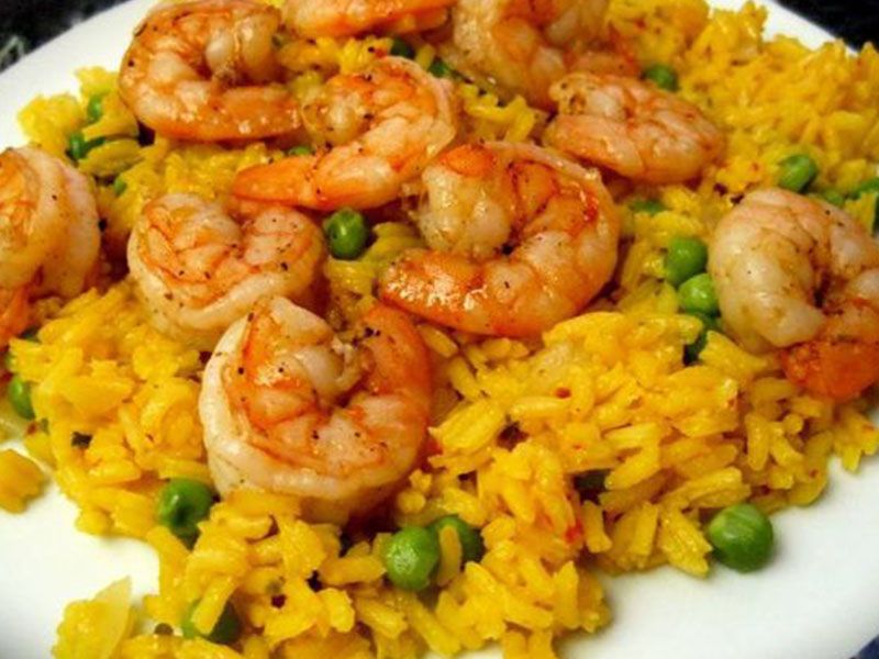 Curry Rice With Shrimp