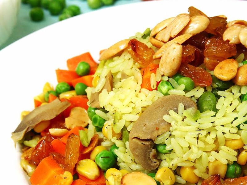 Rice With Liver And Mushroom