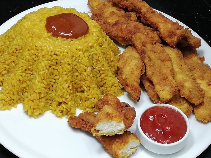 Rice With Crispy Chicken