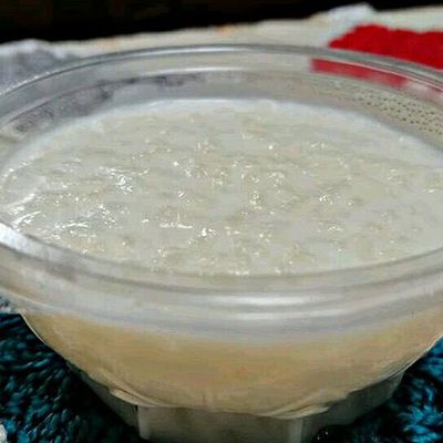 Rice pudding with ice