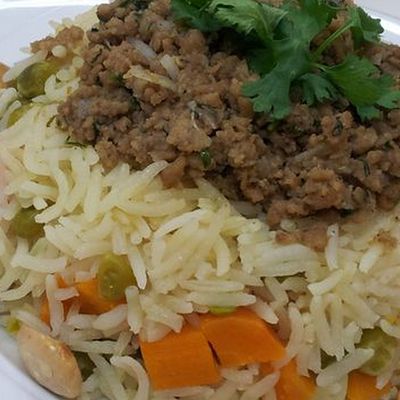 أرز مع لحم