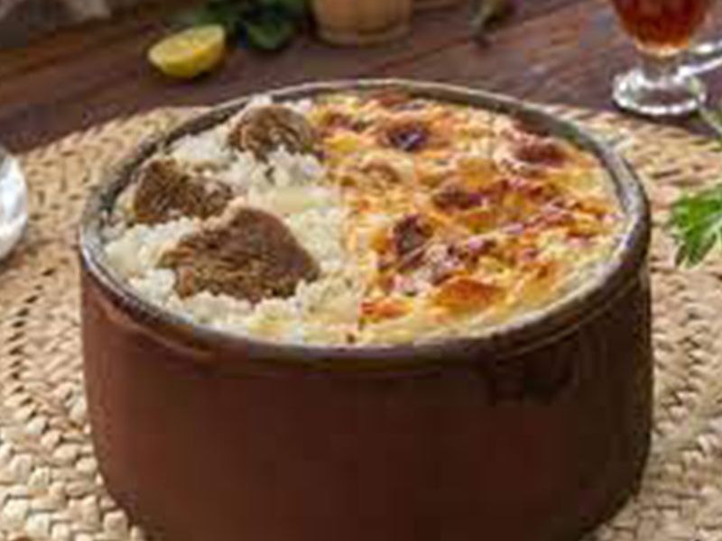 Oven Baked Rice With Meat