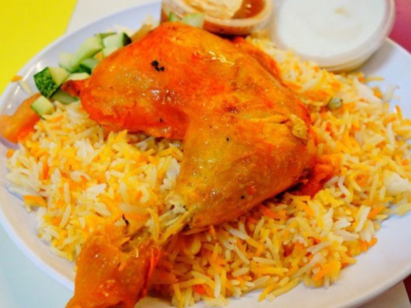 Mandi Rice With Boneless Chicken And Kofta Platter