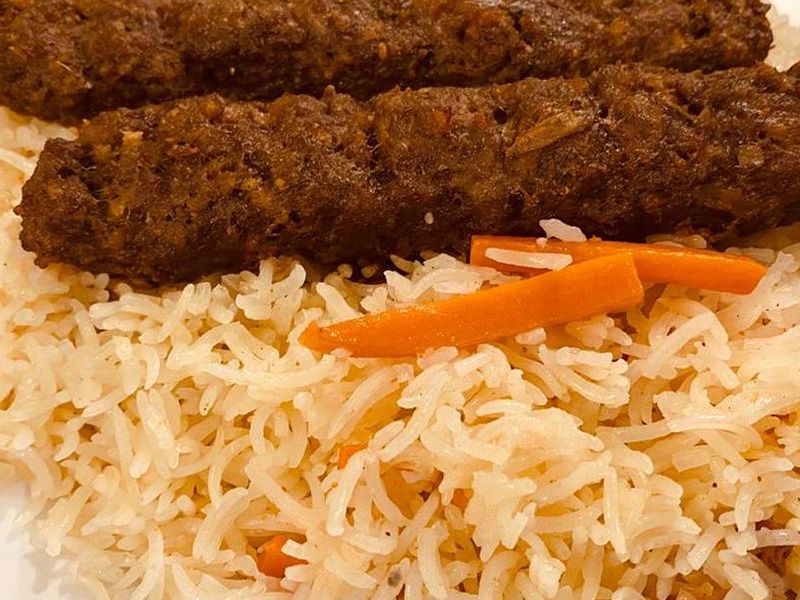 Mandi Rice With Kebab Platter