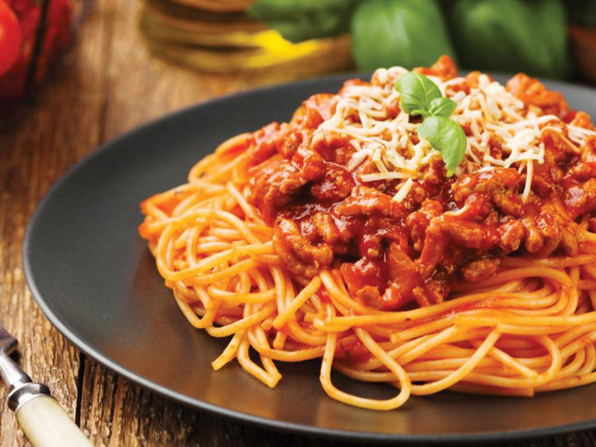 Spaghetti with shrimp