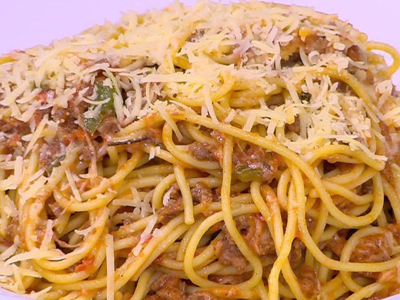 Liver And Mushroom Spaghetti