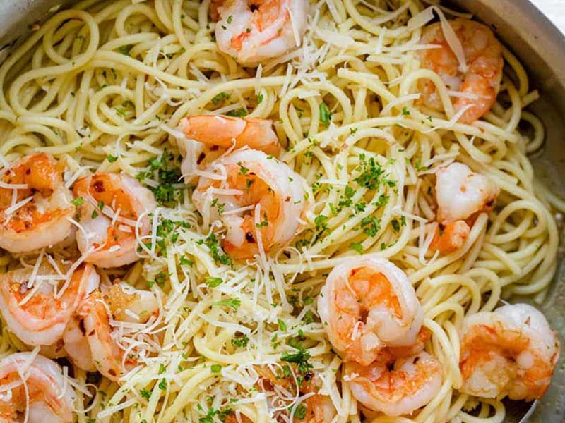 Spaghetti With Crabs And Shrimp