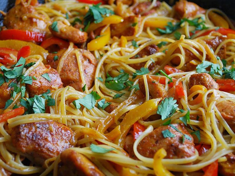 Pastrami Spaghetti