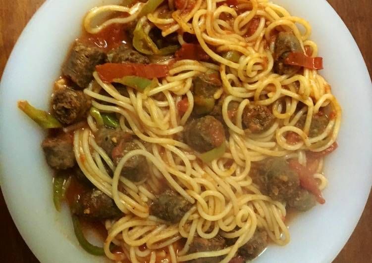 Oriental Sausage Spaghetti