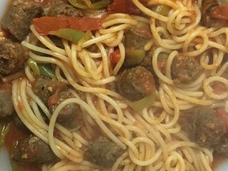 Spaghetti With Oriental Sausage