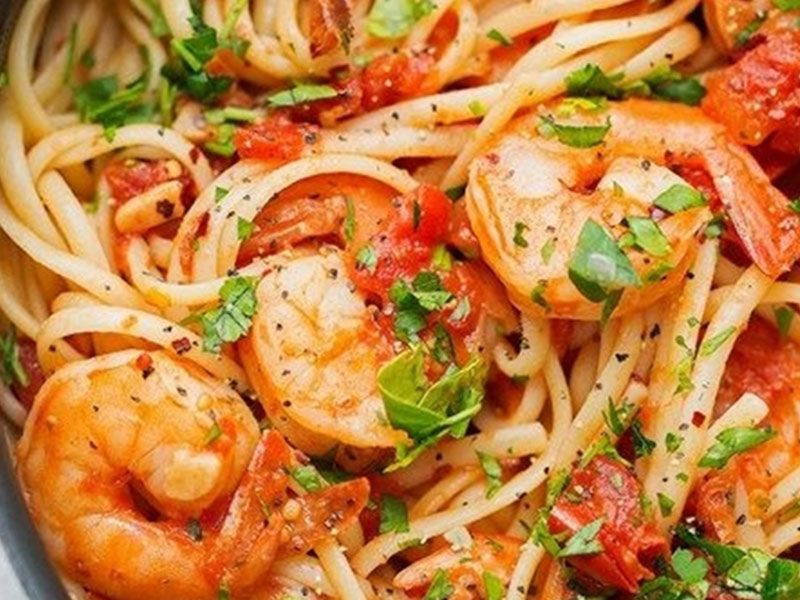 Spaghetti With Shrimp