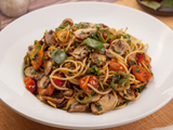 mushroom vegetables Spaghetti