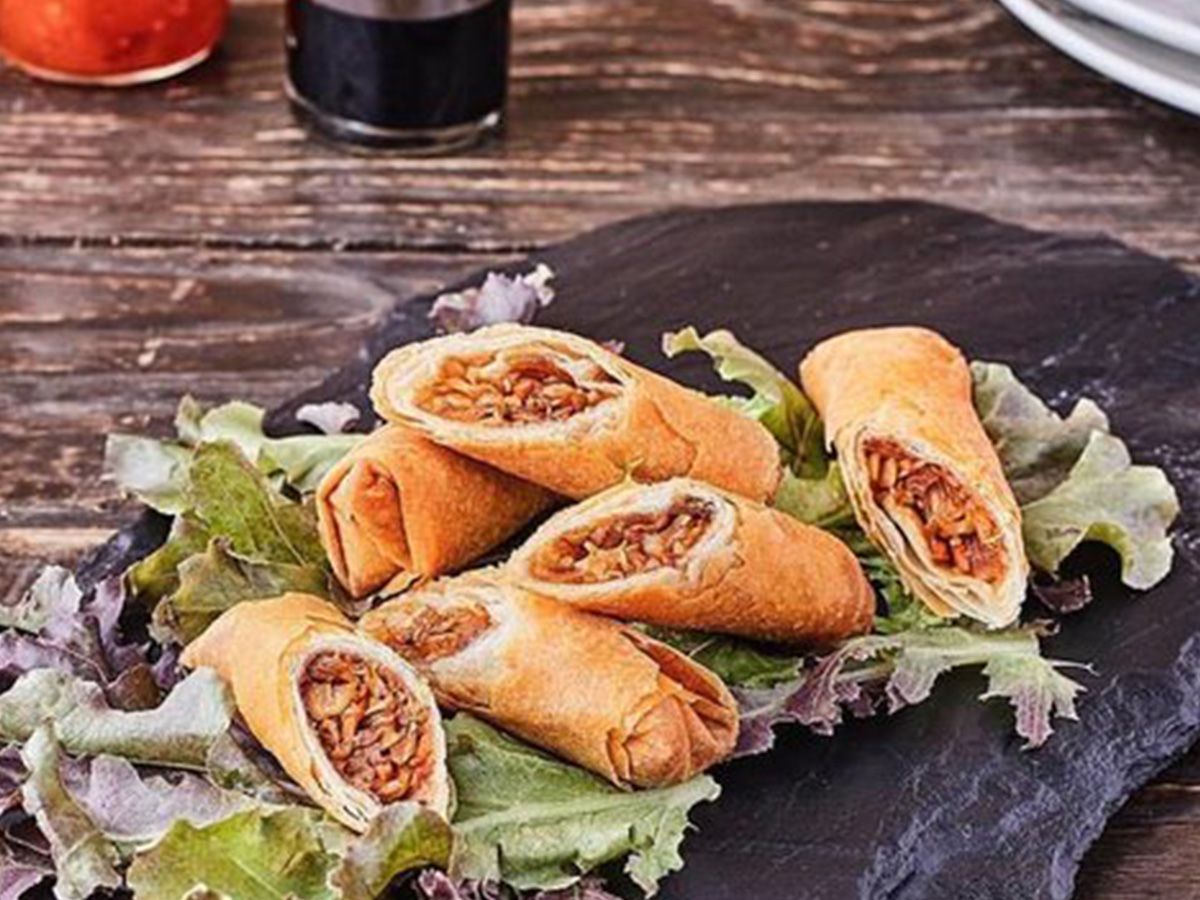 Beef Bacon Spring Roll