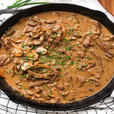 Pasta Stroganoff.