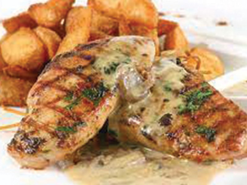 Steak With Mushrooms Platter