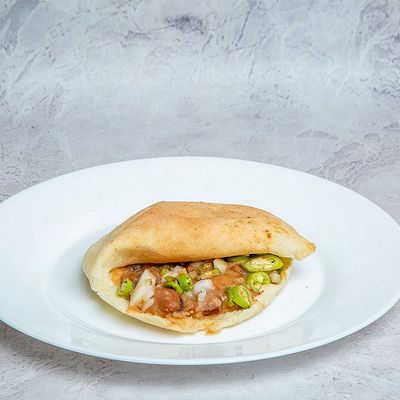Alexandrian Foul with Eggs Sandwich