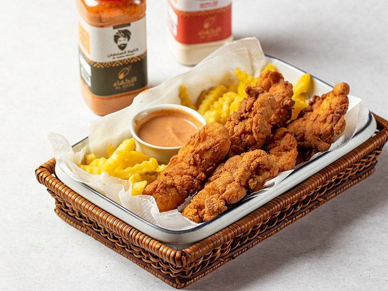 Crispy Chicken Fingers With Rice Meal