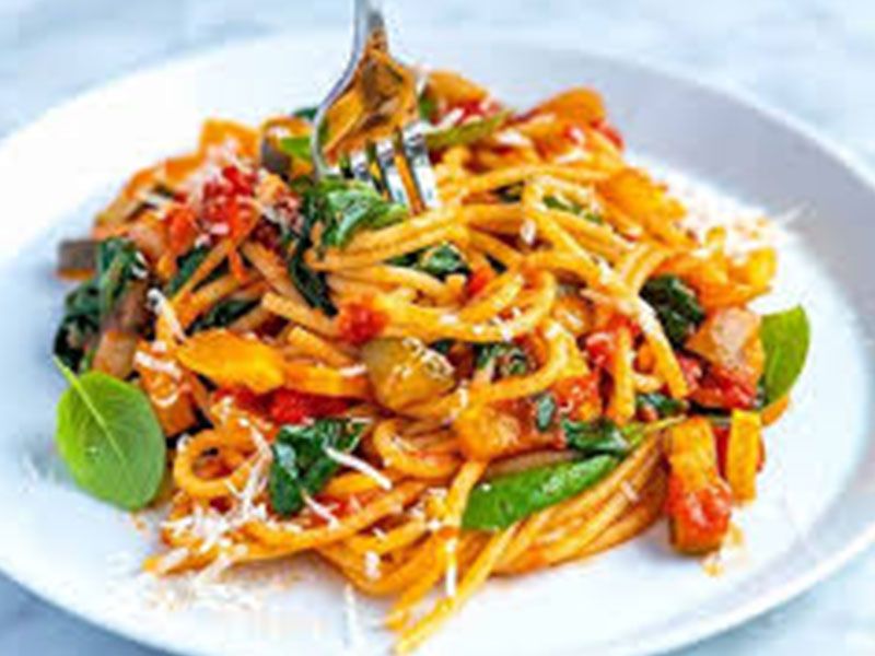 Vegetables Spaghetti Pasta