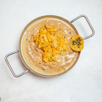foul with Pickled Lemons with Safflower box