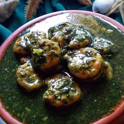 Molokhia with Shrimp