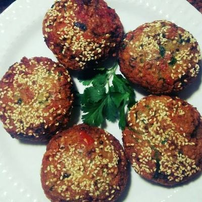 Stuffed Falafel Patty