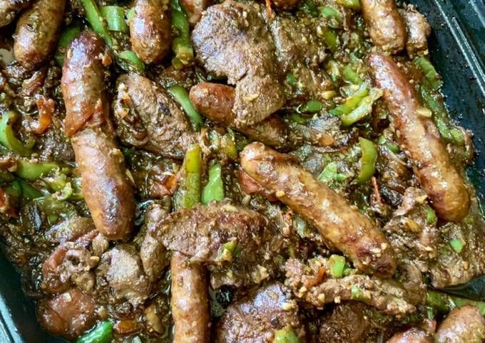 Liver and sausage meal