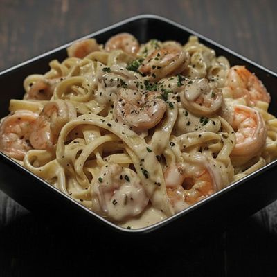 ALFREDO SHRIMP PASTA