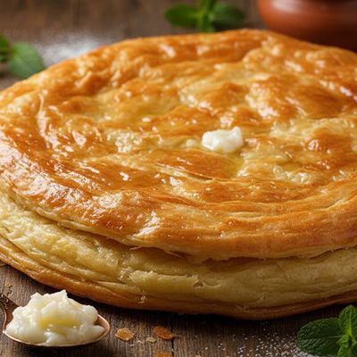 Feteer Meshaltet with Baladi Ghee