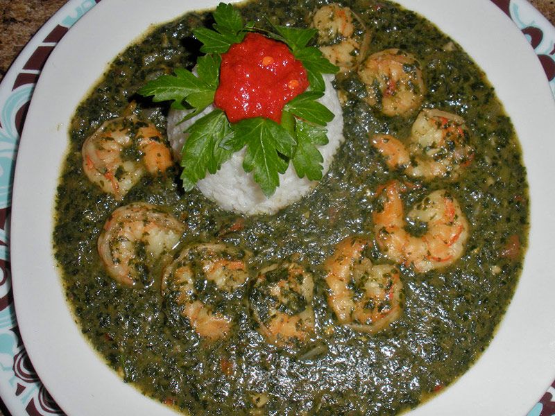 Molokhia With Shrimp