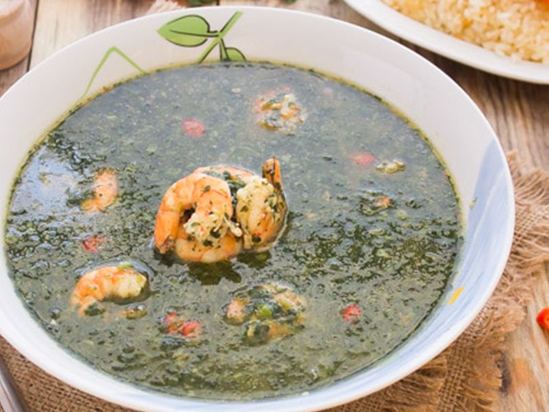 Molokhia With Shrimp