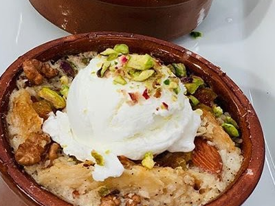 Umm Ali with Ice Cream