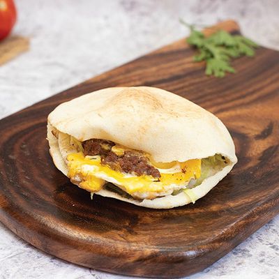 Shami Sausage Omelette Sandwich