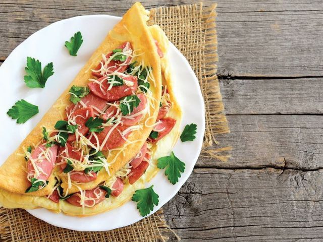 Hot dog Omelette Dish