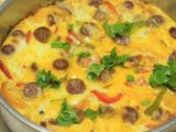 Omelette With Sausage Sandwich