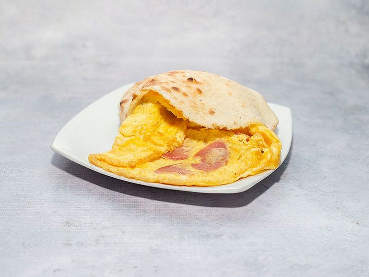 Hot Dog Omelette Sandwich.