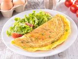 Omelette With Cheddar Cheese Sandwich